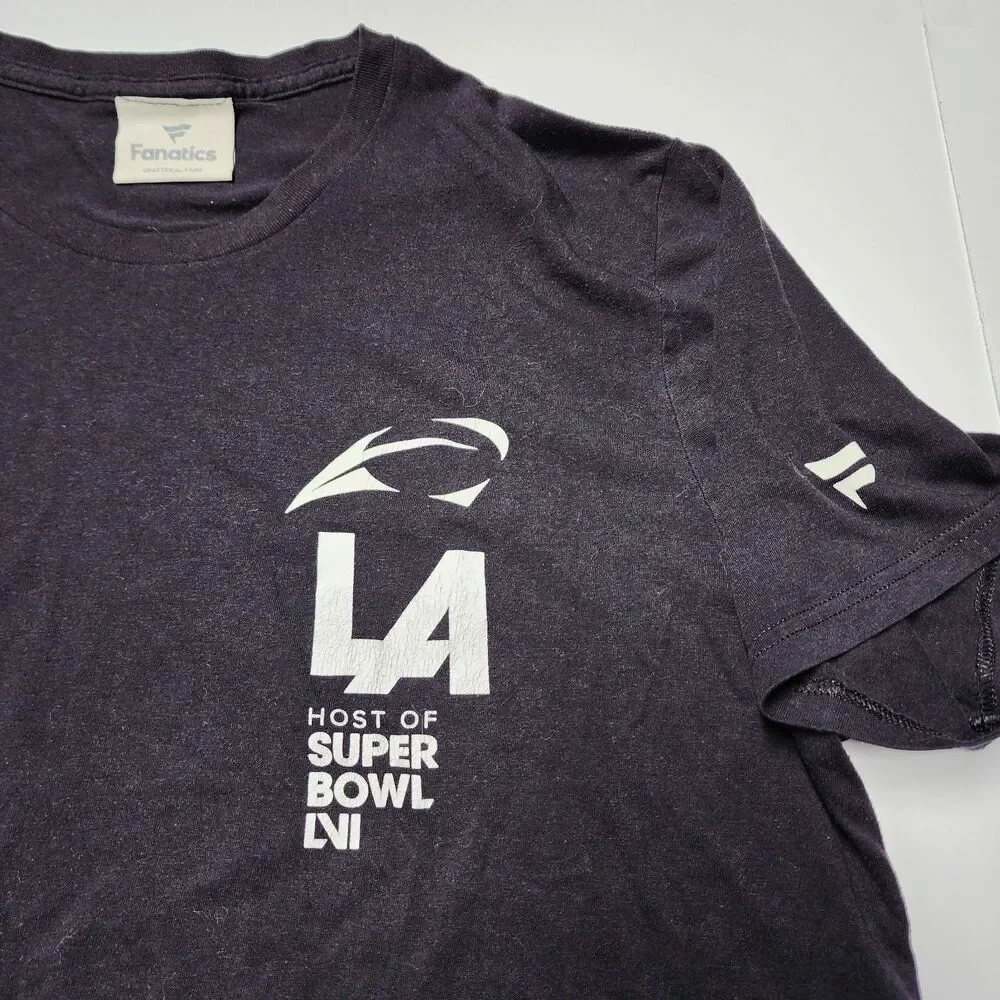 Fanatics Los Angeles Host of Super Bowl LVI NFL Shirt Charcoal XL EUC